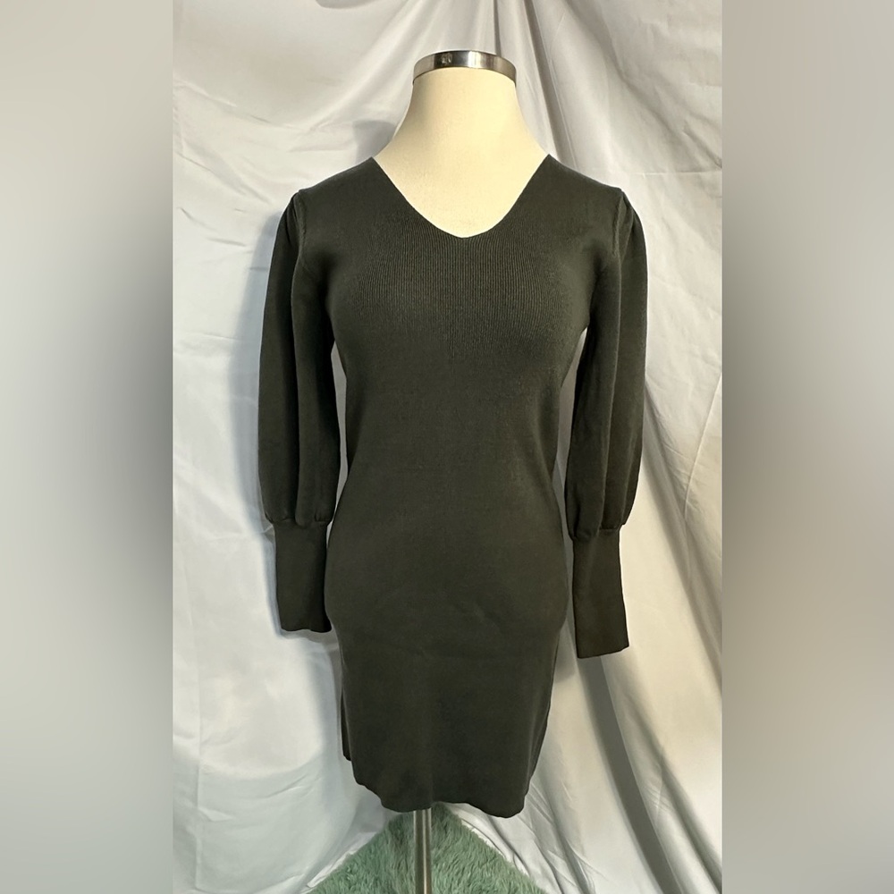 BTFBM Womens X-Large Green Long Sleeve Knit Body Dress